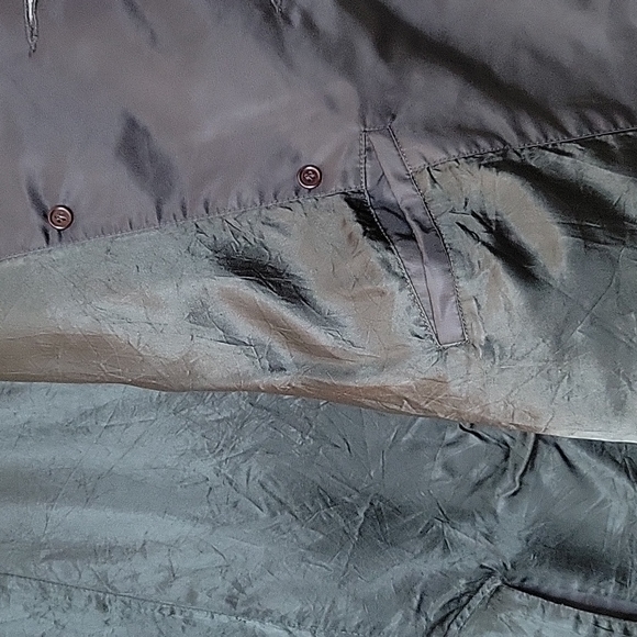 INC International Concepts Black Rain Jacket Long Sleeve Buttons size S - Picture 14 of 16